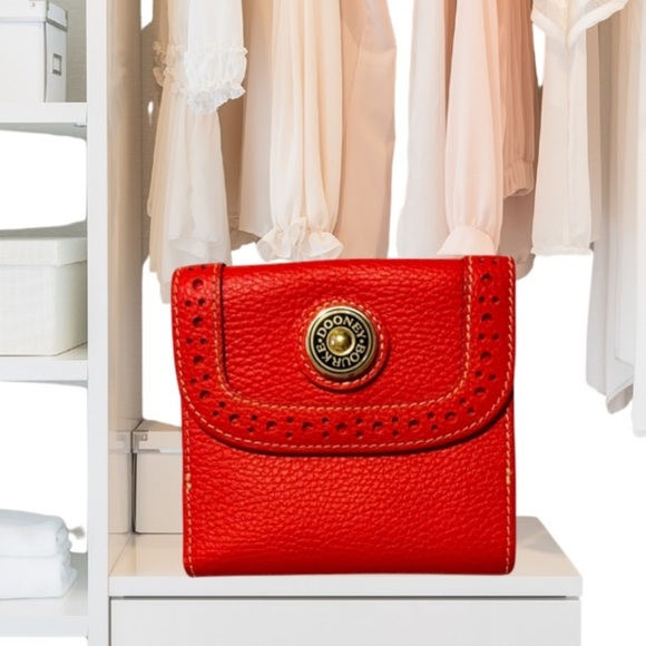 Dooney & Bourke Red Leather Wallet - Picture 1 of 14